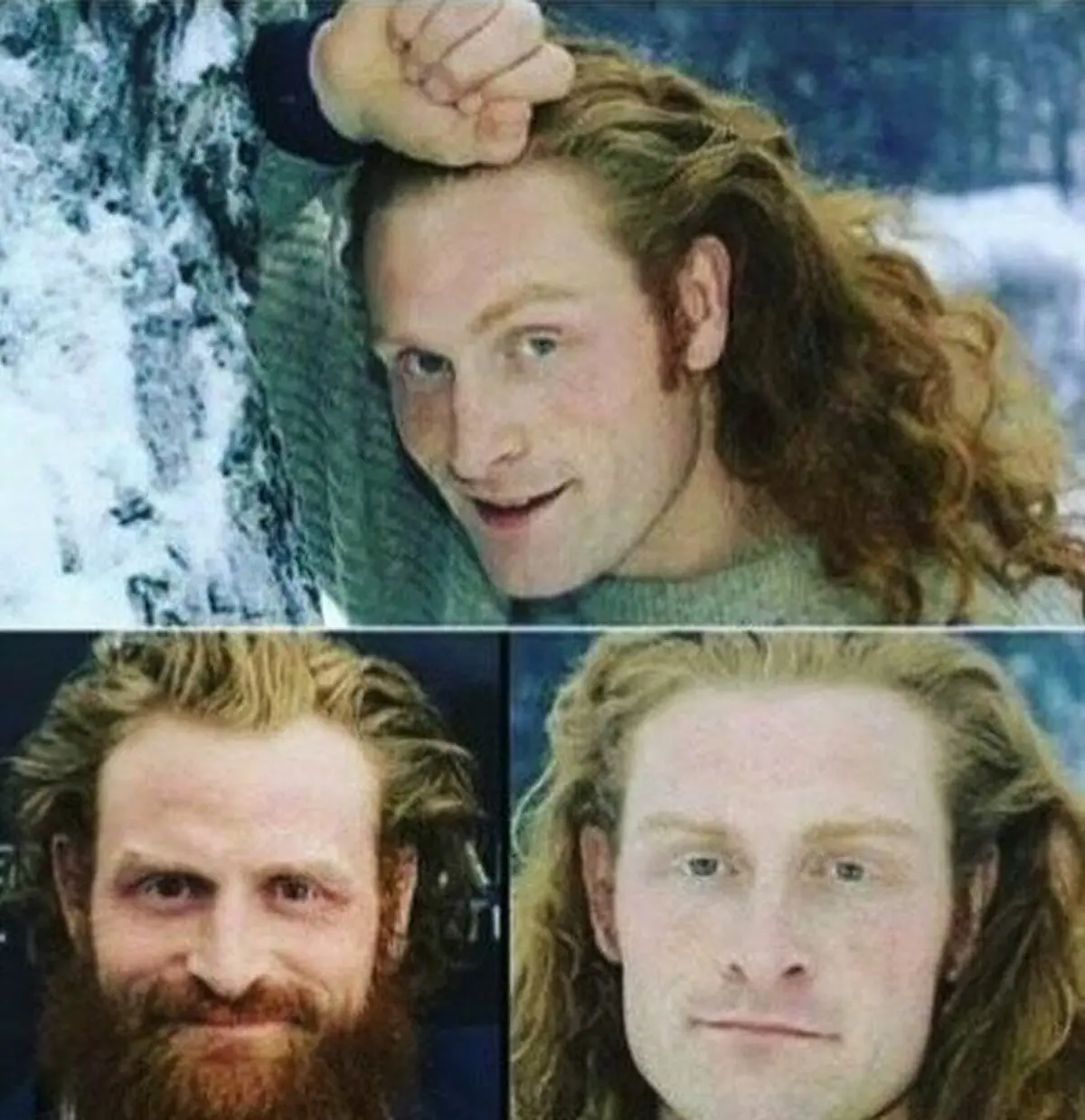Tormund sin barba es como una chica haciendo la audición para el papel de Sansa