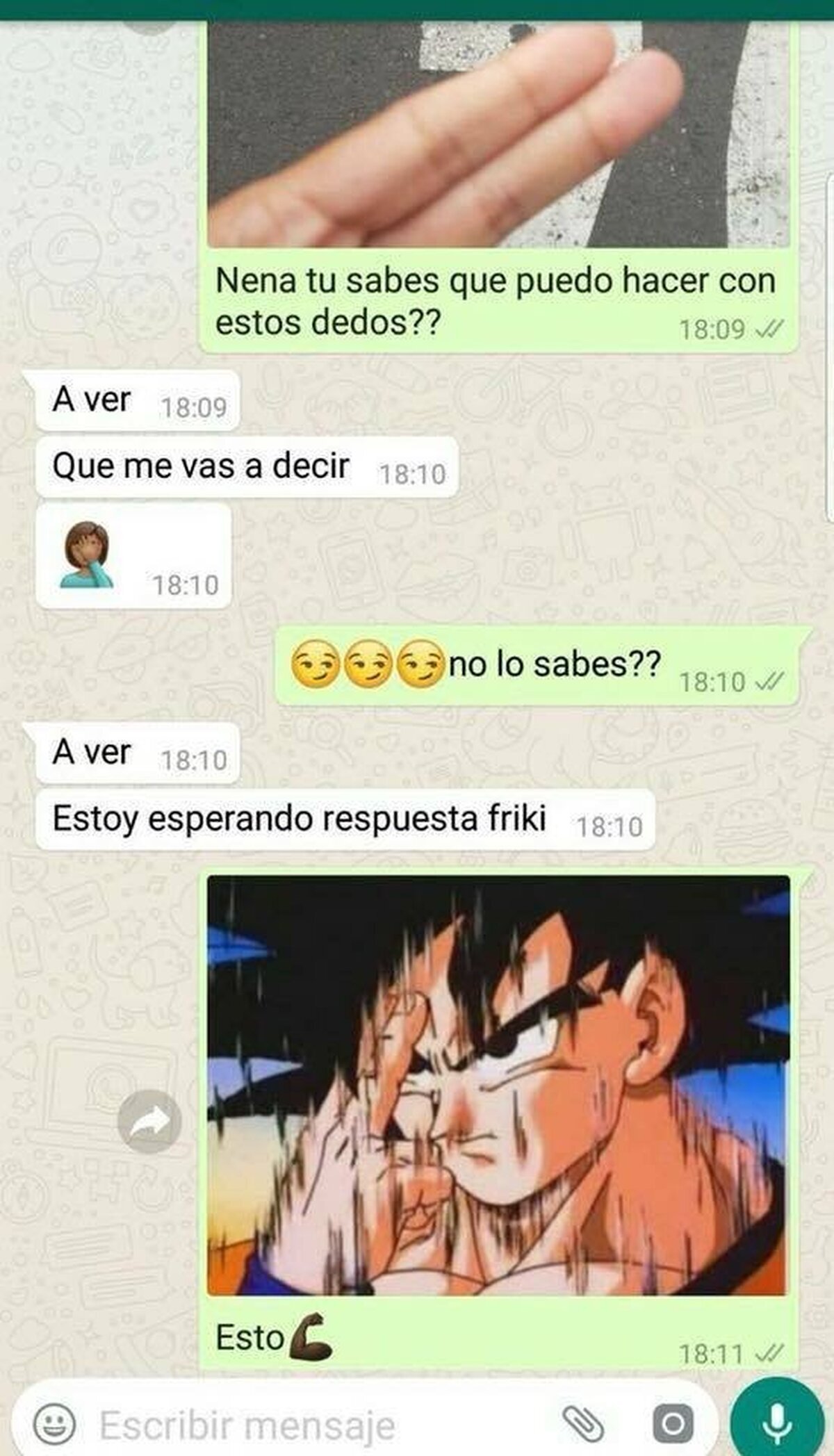 Nena ¿tu sabes qué puedo hacer con estos dedos?