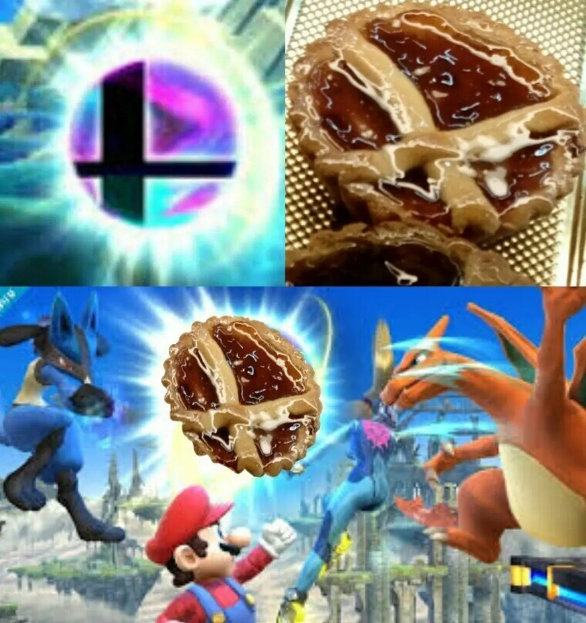 En la pastelería de mi barrio venden pasteles de Super Smash Bros.