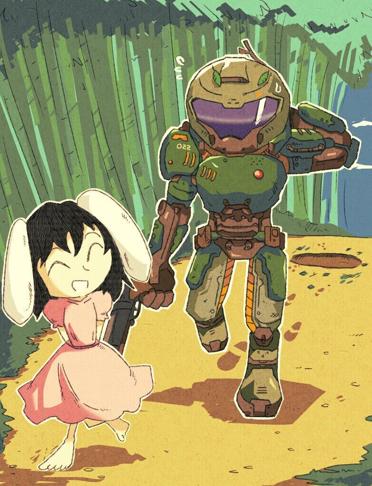 ''Por saltar de DIMENSIÓN en DIMENSIÓN, DOOMGUY en GENSOKYO se perdió'', Por Setz.
