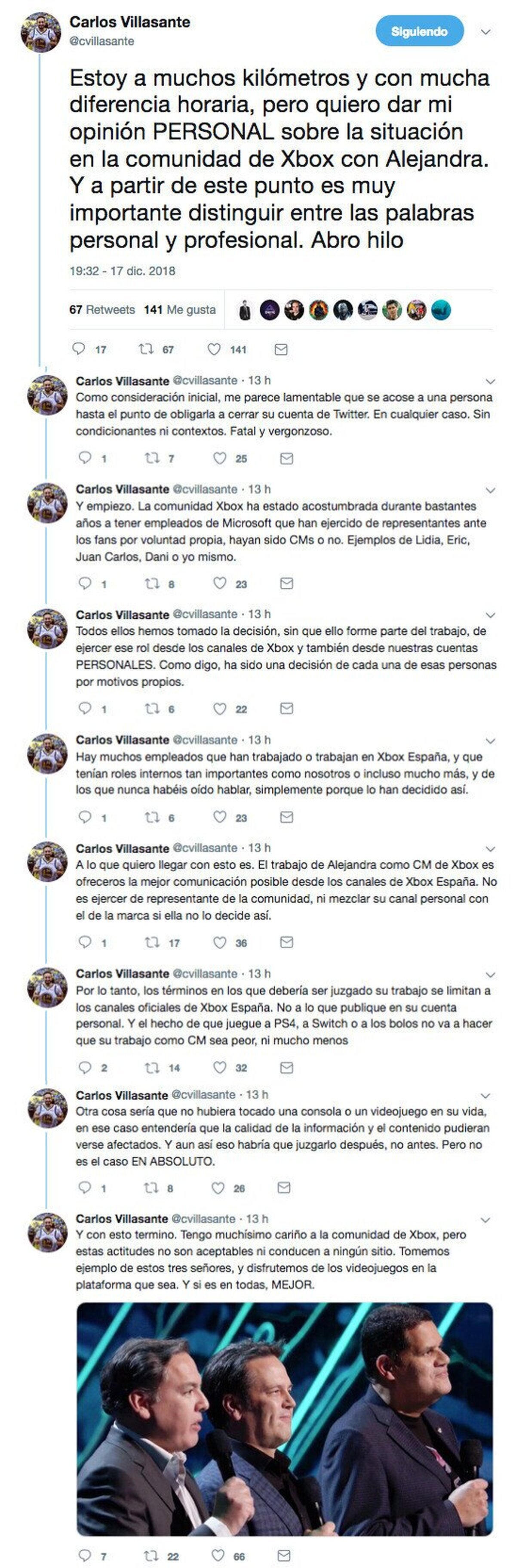 Sobre el acoso a la CM de Xbox. Me duelen las manos de tanto aplaudir. Por @cvillasante