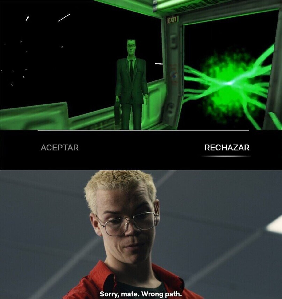 Time to choose, Mr. Freeman.