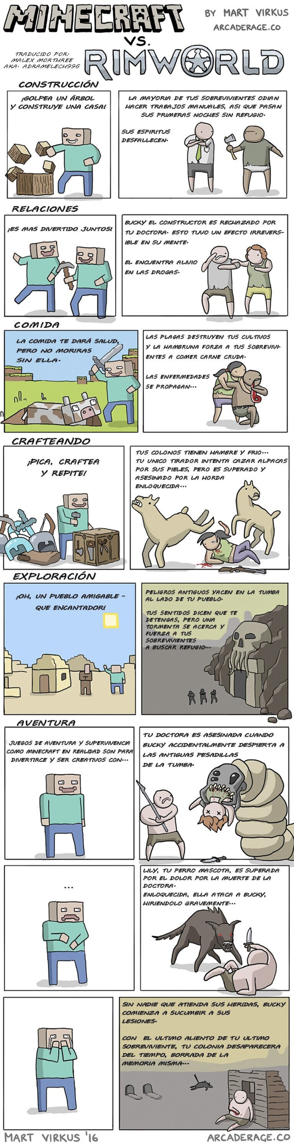 Minecraft VS. Rimworld