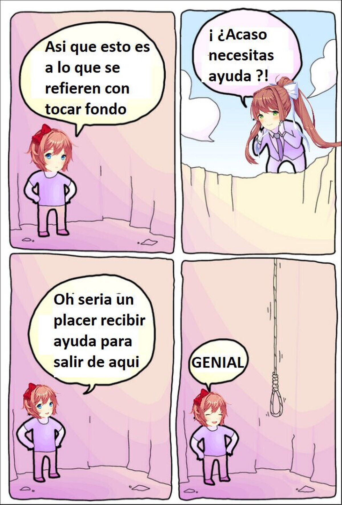 Monika siempre esta dispuesta a dar una mano a quien lo necesite 