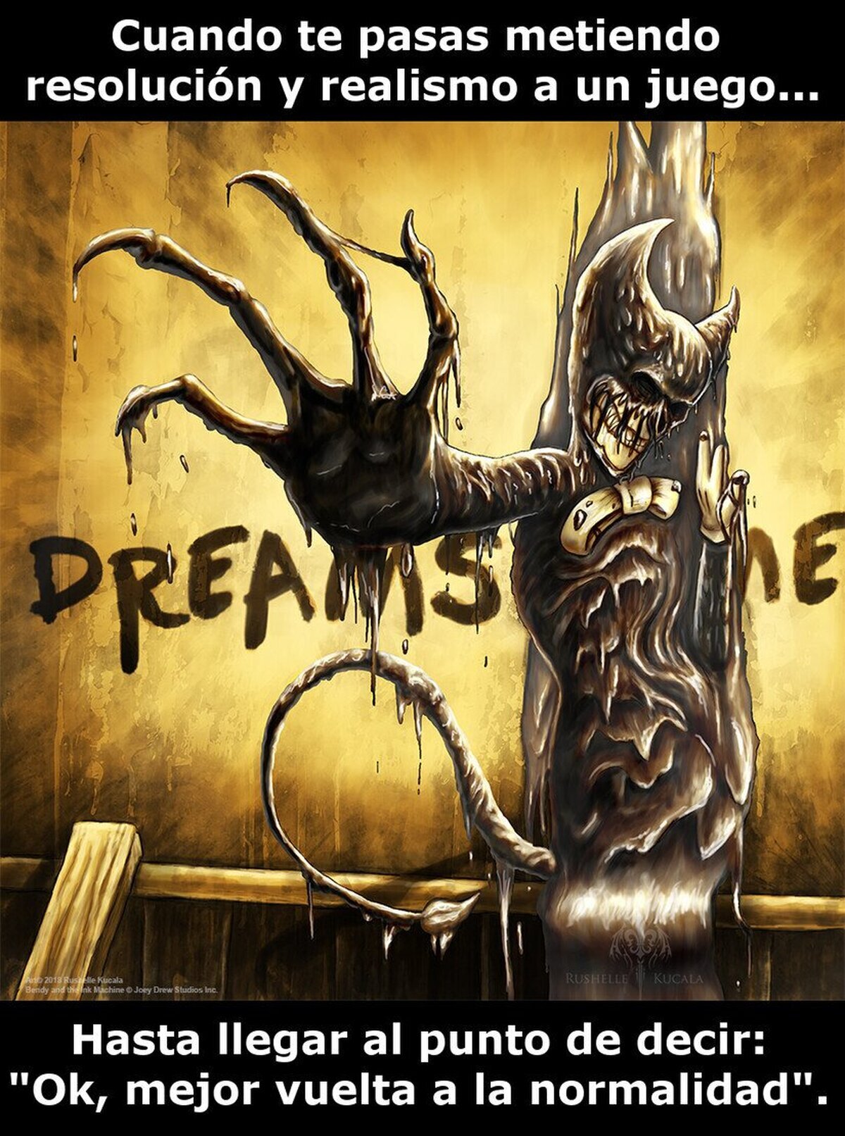 Bendy versión creepy-realista creo que me quedo con el normal