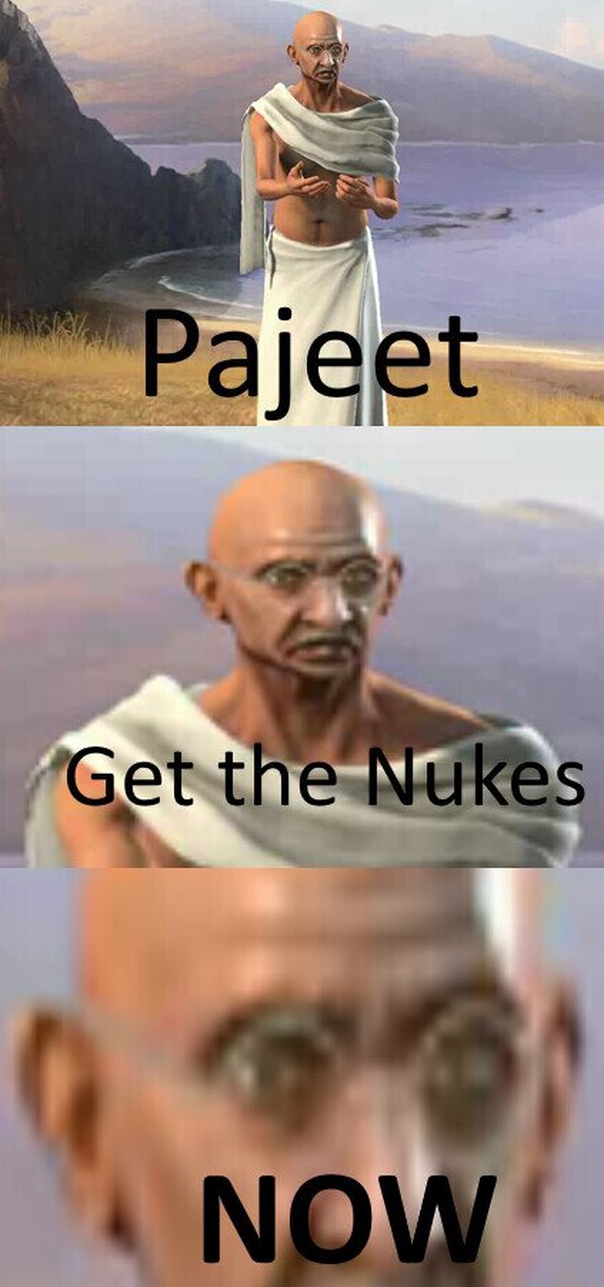 Cuando agredes a Gandhi en Civilization