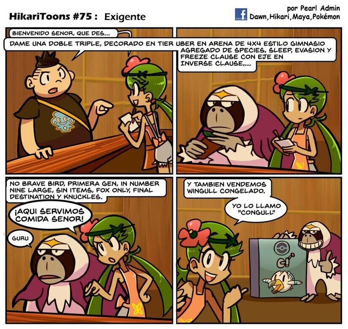 Esperemos que no se queje de los pepinillos. Por HikariToons