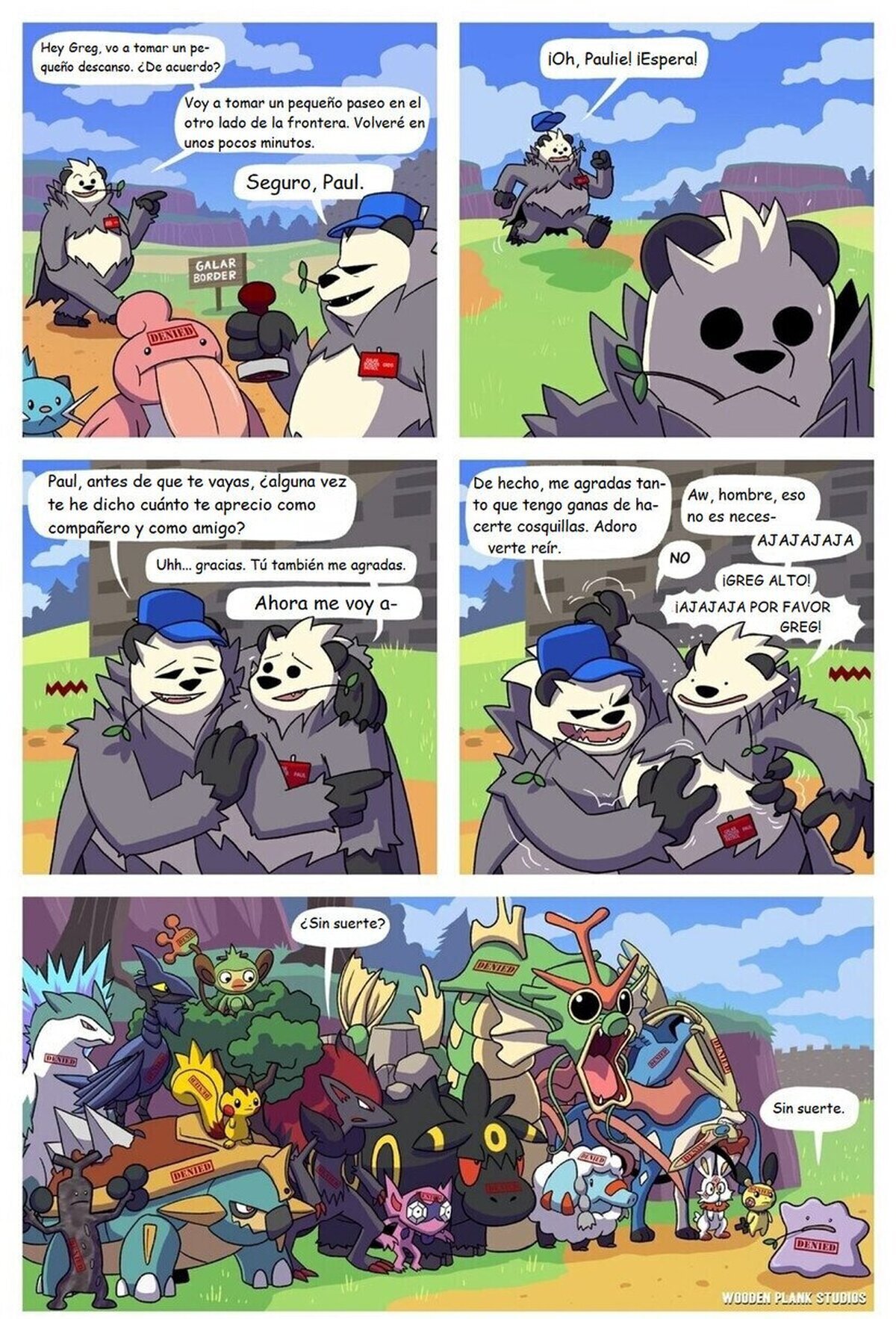 (Casi) Nada se le escapa a Pangoro en la frontera. Por WoodenPlankStudios