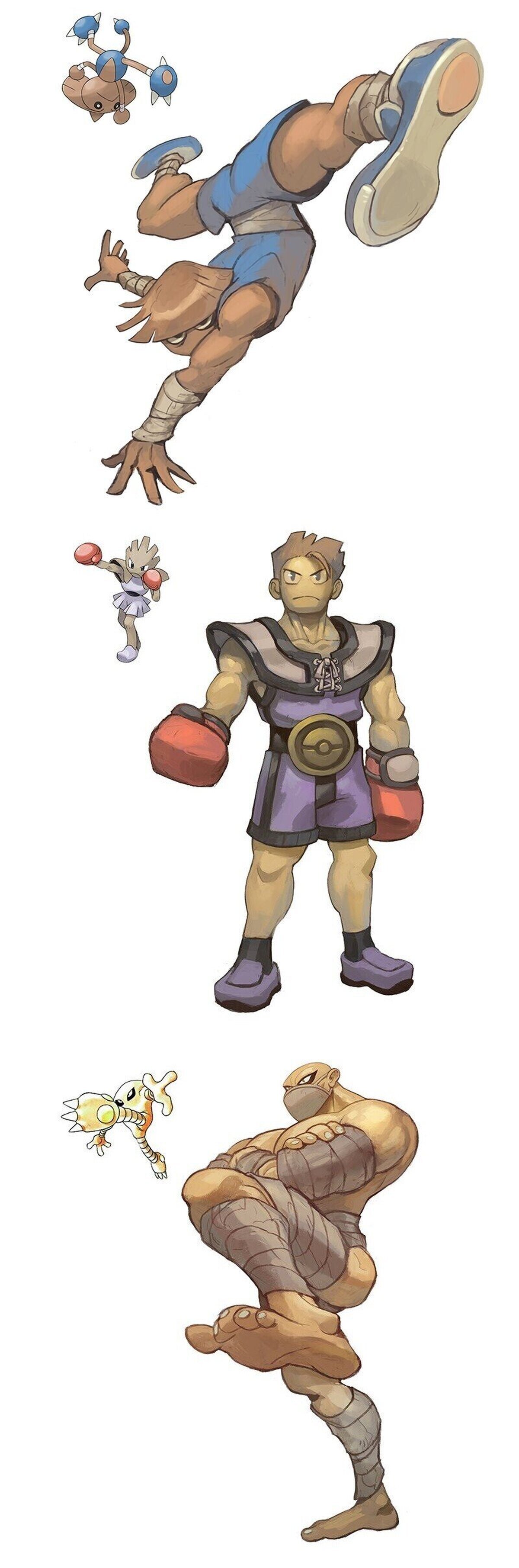 Pokémon tipo lucha un poco mas humanos