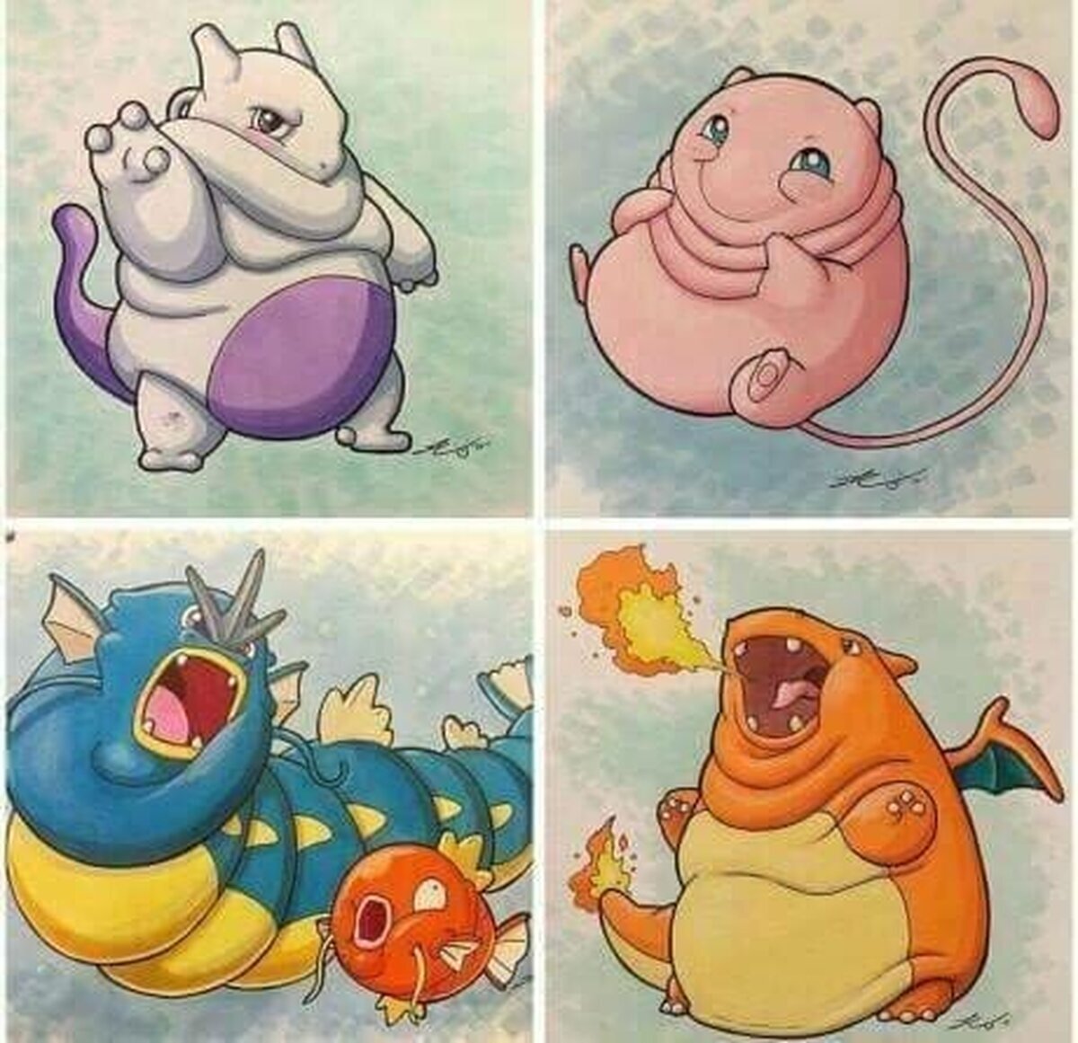 Nadie lo pidiío pero: Pokemons gordos
