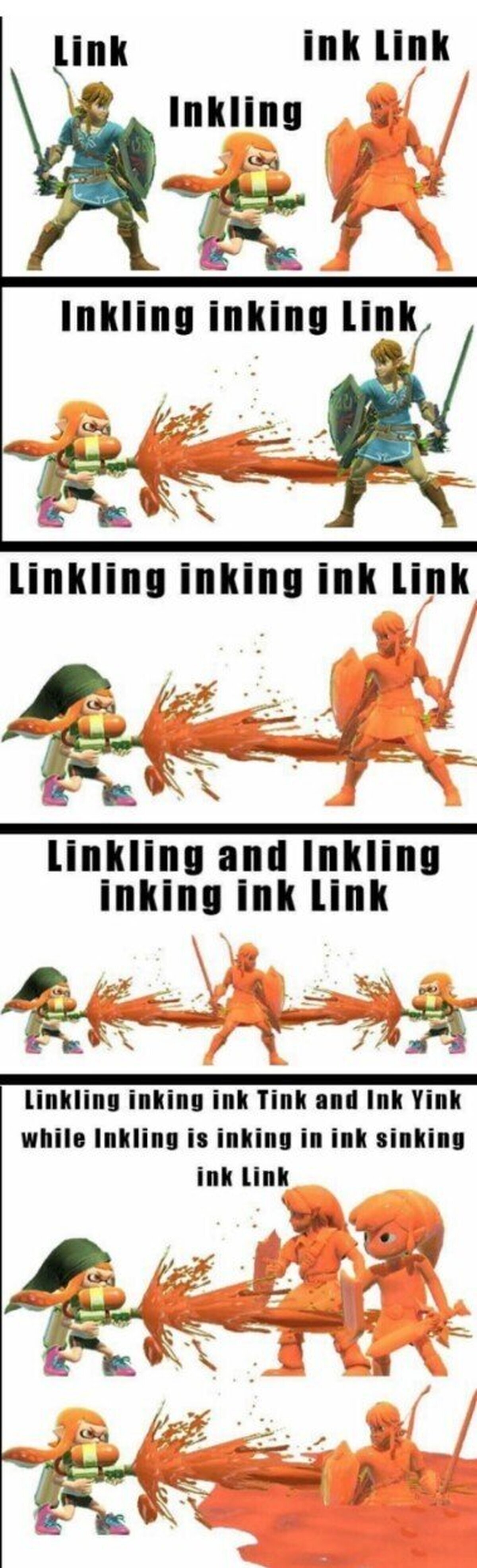 Un trabalenguas sobre inklings pintando links