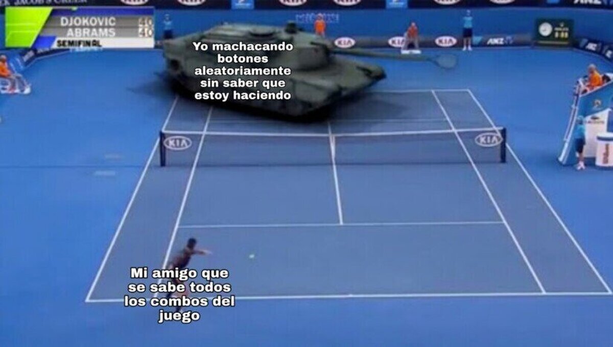 Cuando juegas a un juego de peleas con un amigo