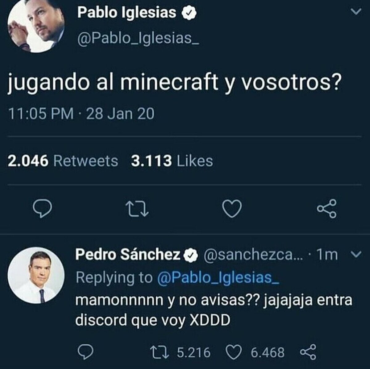 Me encantaría ver cómo juegan estos dos