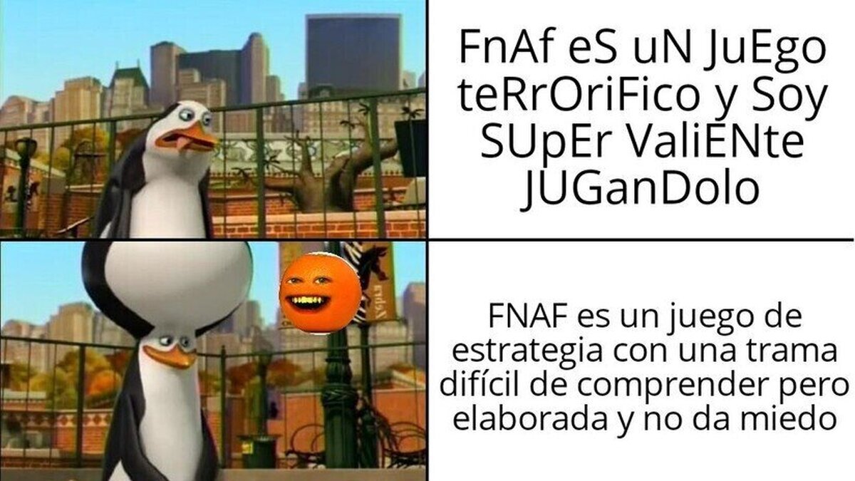 El Fnaf no da miedo, mas bien te pone en suspenso y tenso