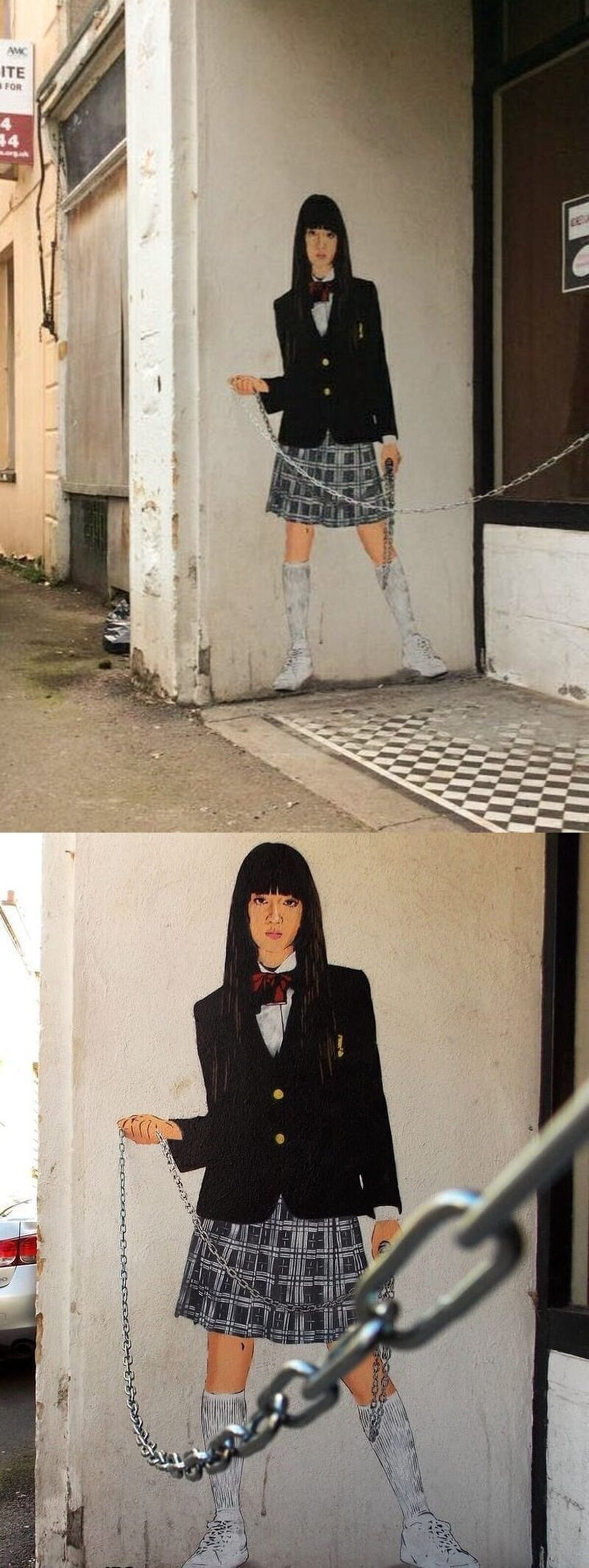 Gogo Yubari. Kill Bill street art 