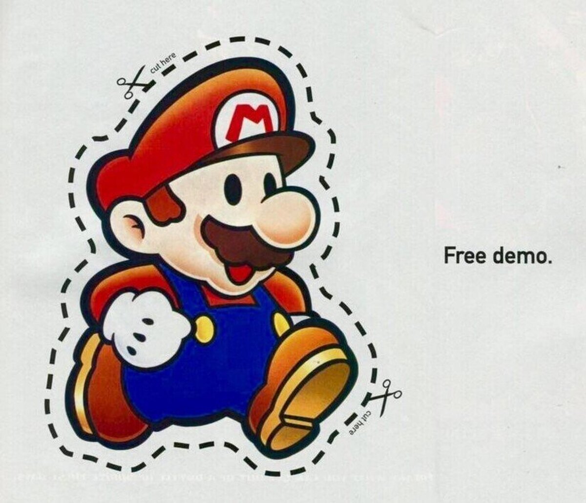 Publicidad de Paper Mario. Uno de los mejores anuncios en una revista que he visto nunca