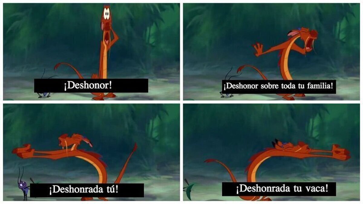 No confío en la gente que le gustó Mulan sin Mushu