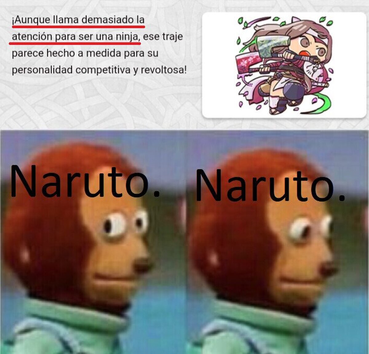 No creas Sharena, Naruto ha hecho mucho daño al mundo ninja. 