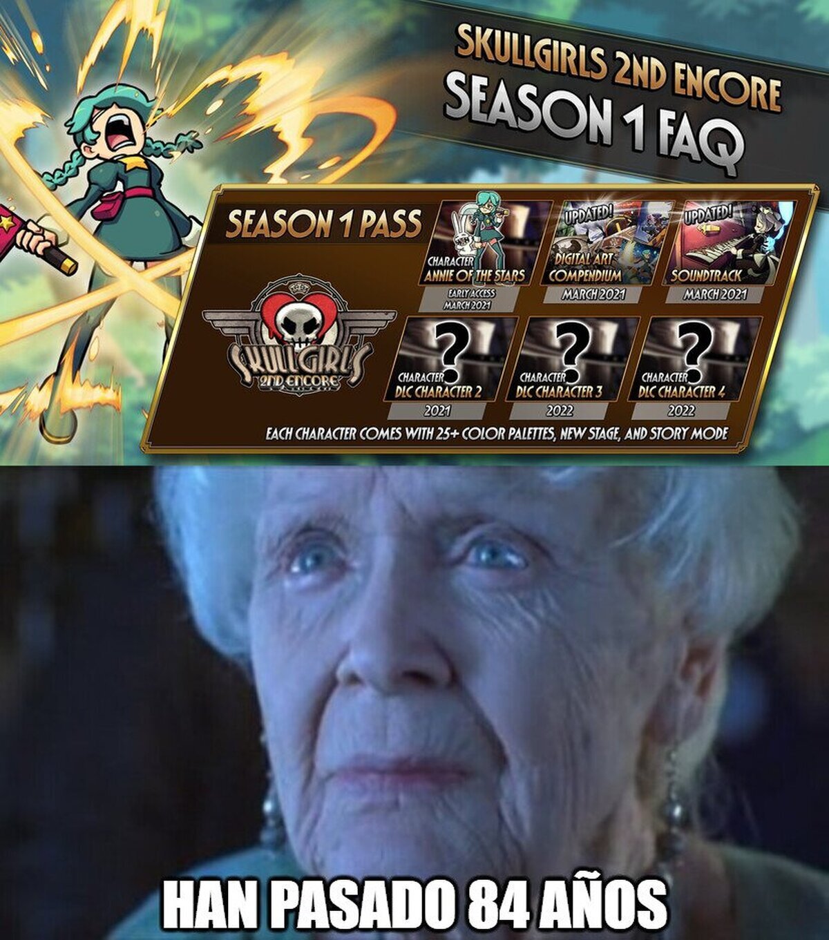 Cuando traen nuevo contenido de Skullgirls tras mas de 6 años