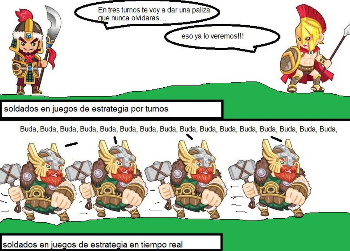 Diferencias entre TBS (Turn-Based Strategy) y RTS (Real-Time Strategy) muy resumidamente