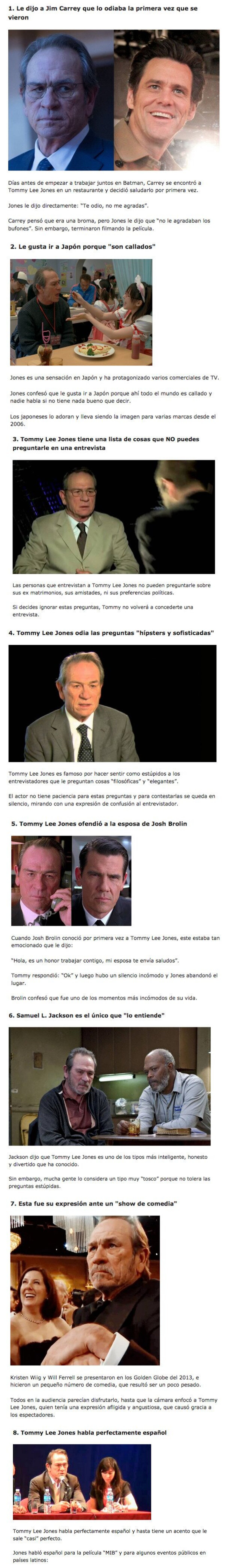 GALERÍA: 8 Razones por las que Tommy Lee Jones es considerado el actor con más malas pulgas de Hollywood