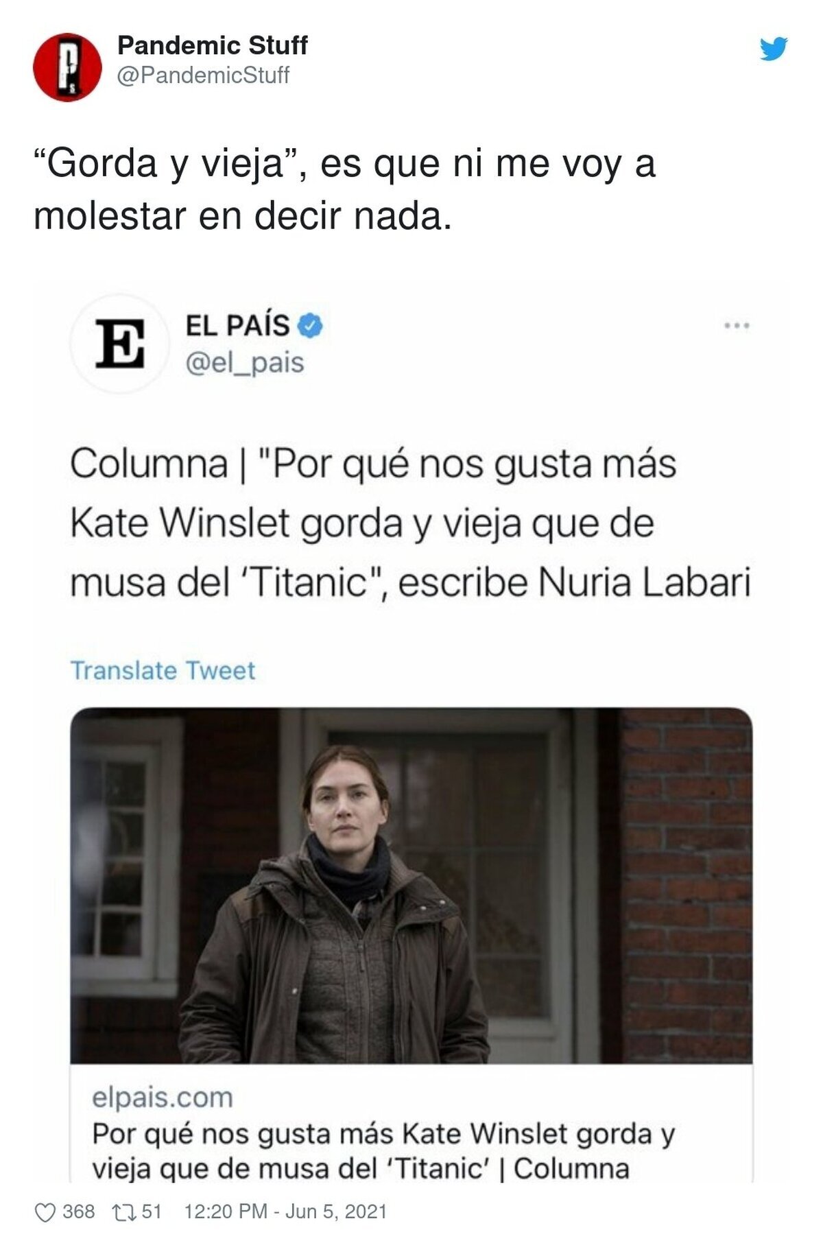 No hay término en élfico, lengua ent o de los hombres para describir este despropósito