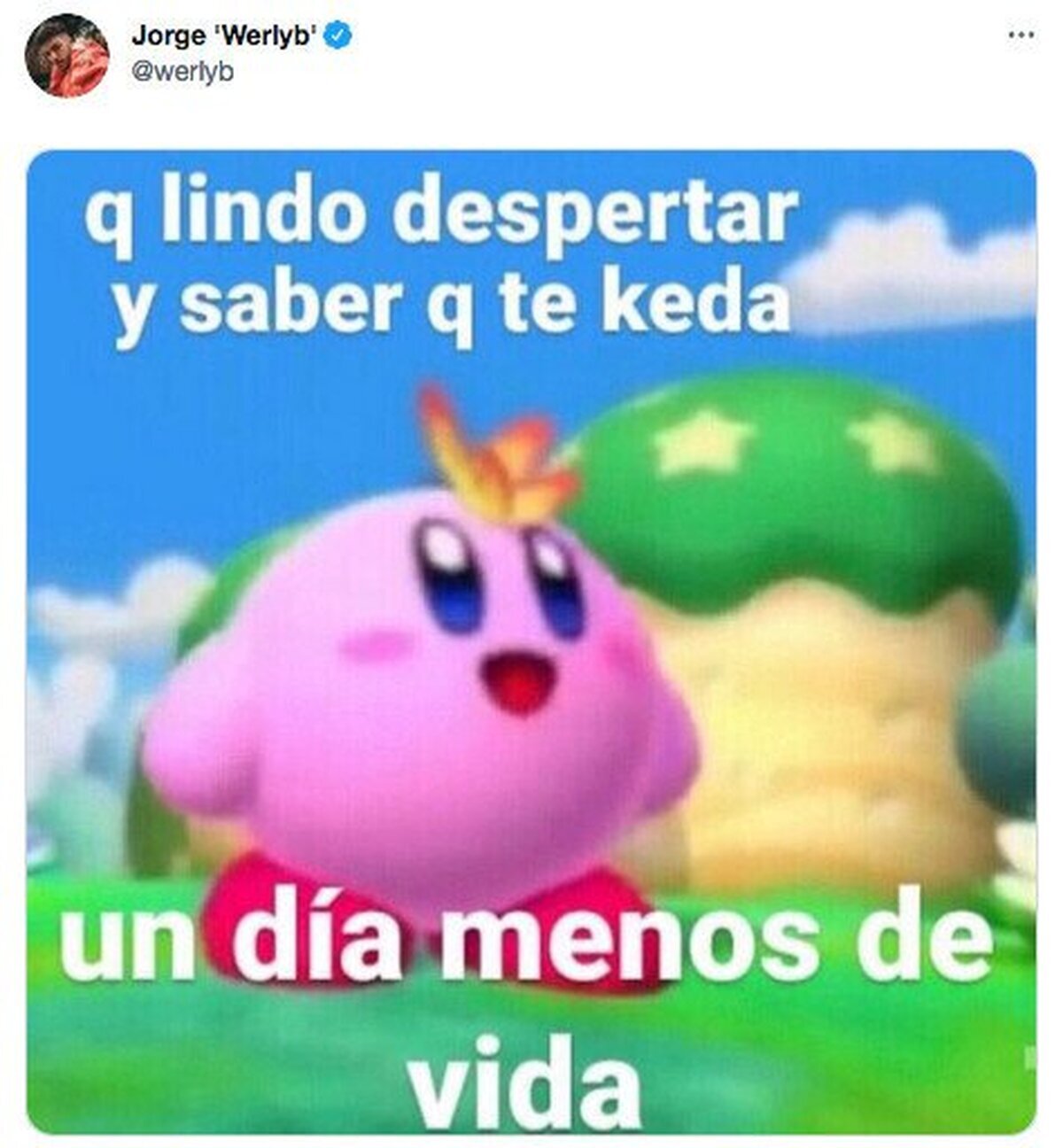 Ojalá ser tan positivo como Kirby