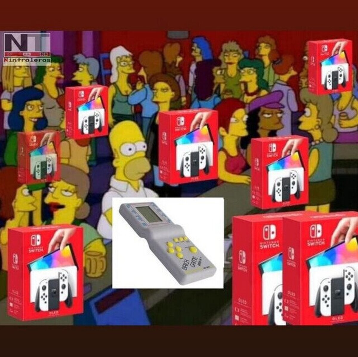 Todos con el Switch Oled y yo aún con mis 9999 juegos en 1