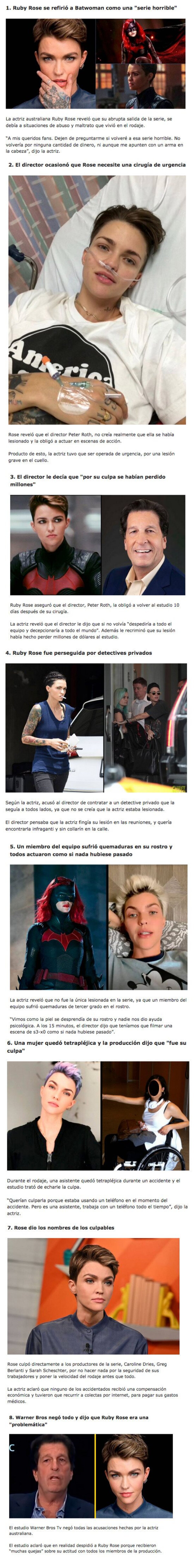 GALERÍA: Ruby Rose reveló los 10 maltratos que sufrió en el set de “Batwoman”
