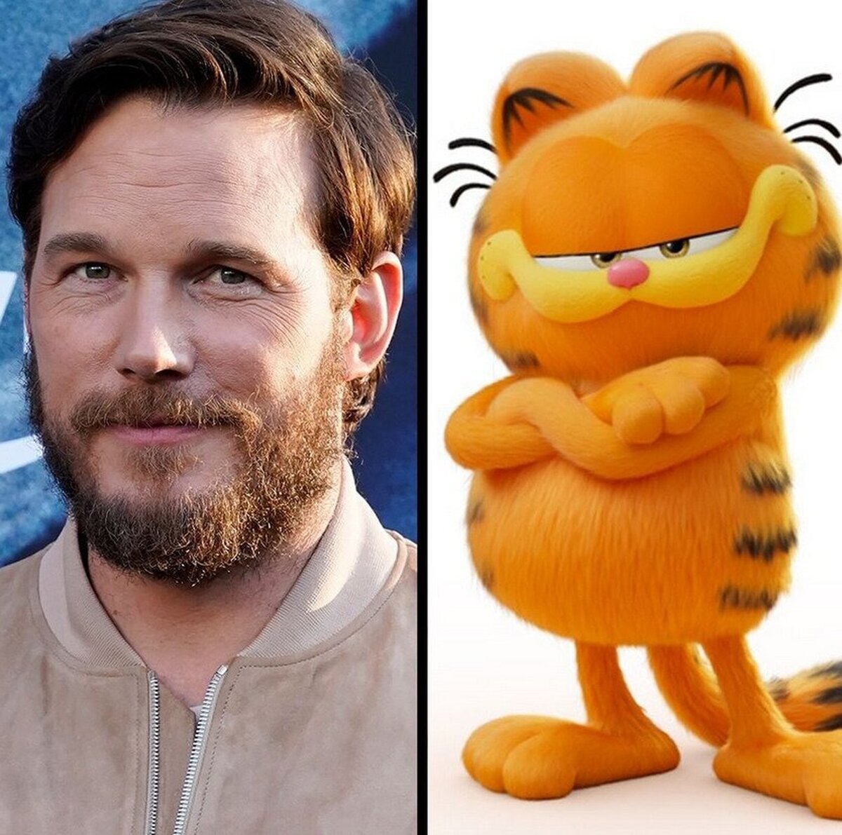 Chris Pratt será la voz del gato más relajado y amante de la lasaña.