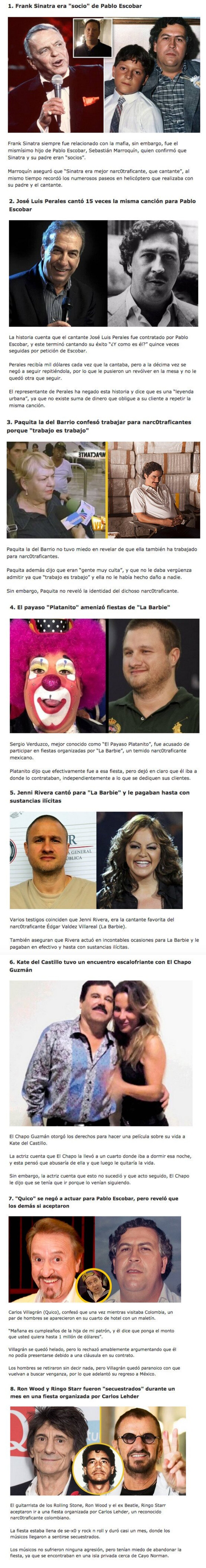 GALERÍA: 8 Artistas famosos que acabaron trabajando para un Narc0tr@ficante