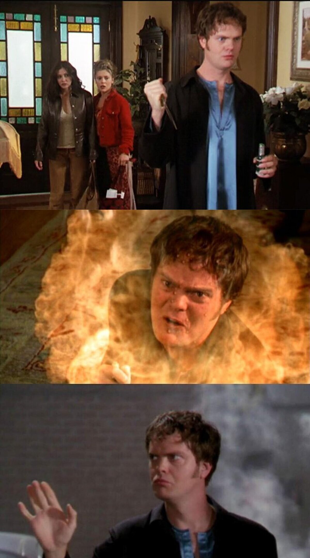 Dwight fue un demonio en las embrujadas.Flipando
