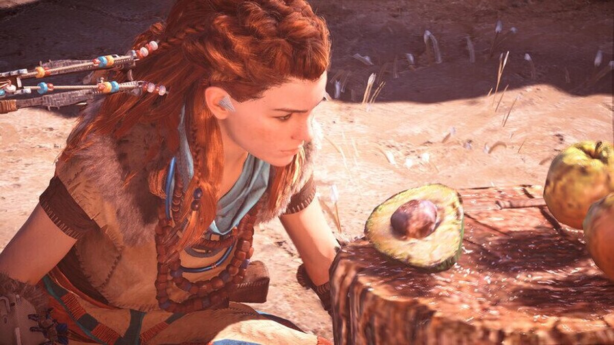 Alguien se ha dejado un Aguacate a medio comer en Horizon Zero Dawn