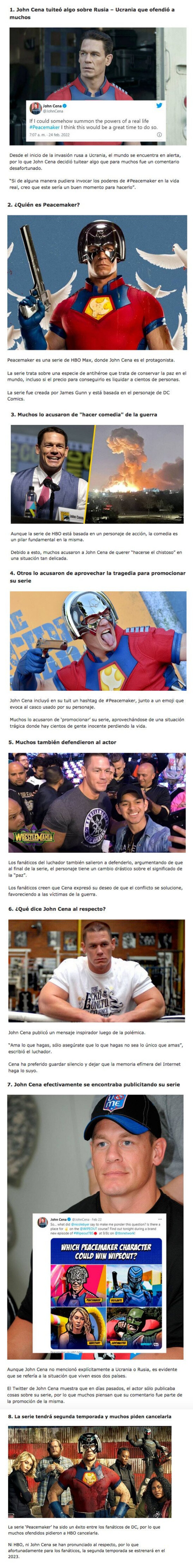 GALERÍA: 8 hechos para entender por qué John Cena fue llamado insensible por un Tuit sobre Rusia / Ucrania