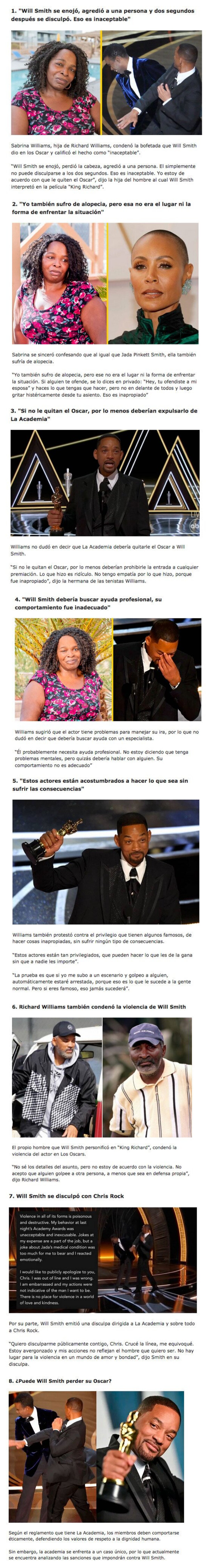 GALERÍA: “Will Smith debería perder su Oscar”, 8 Fuertes frases que dijo la familia de Serena y Venus 