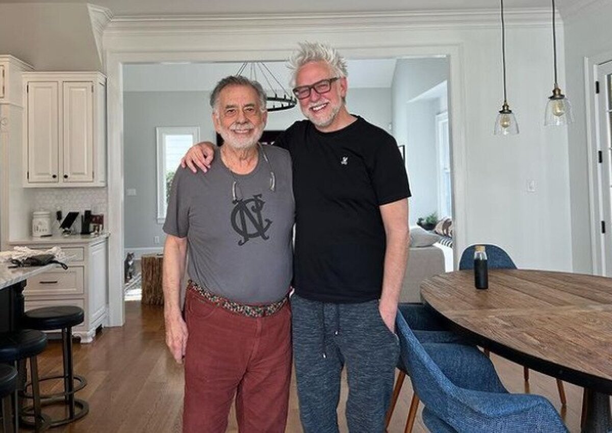 Me encanta esta imagen de James Gunn con Francis Ford Coppola