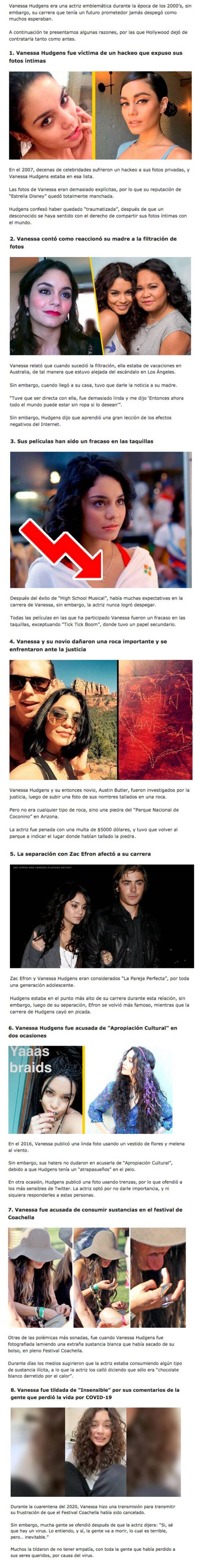 GALERÍA: 8 motivos por los que Hollywood dejó de contratar a Vanessa Hudgens