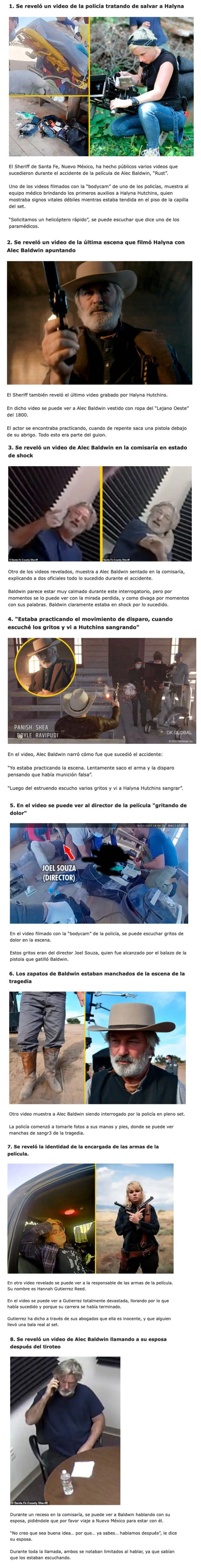 GALERÍA: La Policía publica los videos de la tragedia de Alec Baldwin en la peli Rust y se revelaron 8 puntos importantes que pasaron ese día