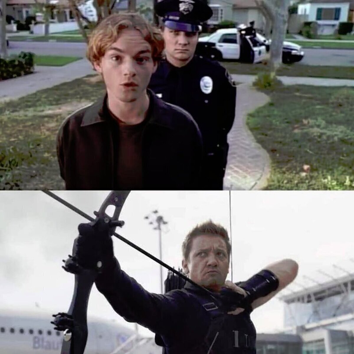 Dime algo que no sepa.- En la intro de Malcolm El Del Medio, el policía que tiene arrestado a Francis, es Jeremy Renner 'Hawkeye'  
