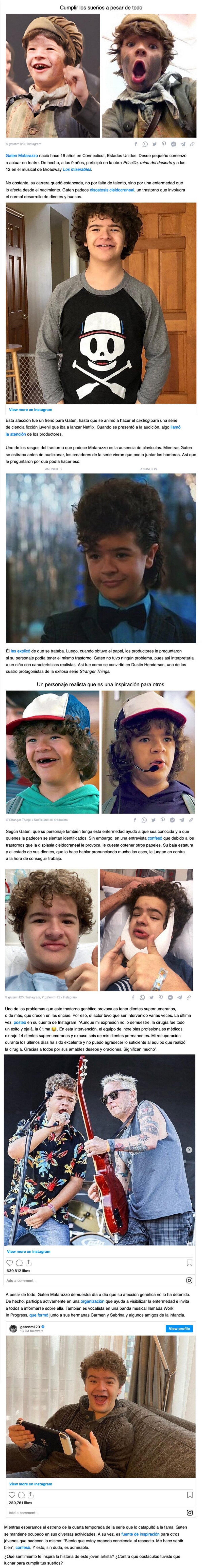 GALERÍA: “Siento que estoy creando conciencia sobre esto”: Gaten Matarazzo y el trastorno físico que lo llevó a protagonizar “Stranger Things”