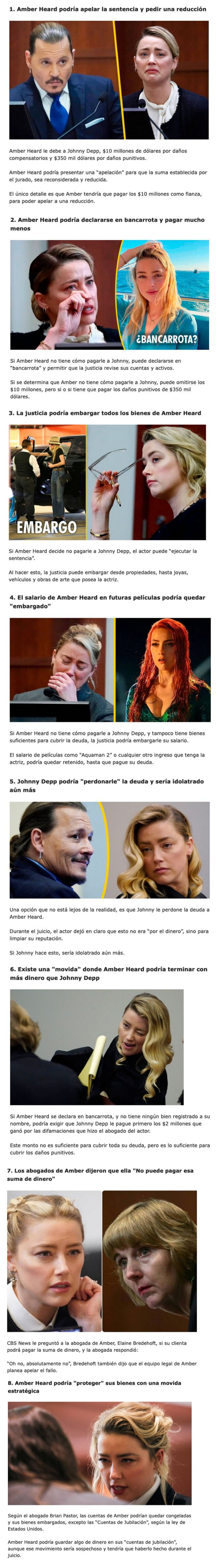 GALERÍA: 8 Cosas que pasarán si Amber Heard decide NO PAGARLE a Johnny Depp