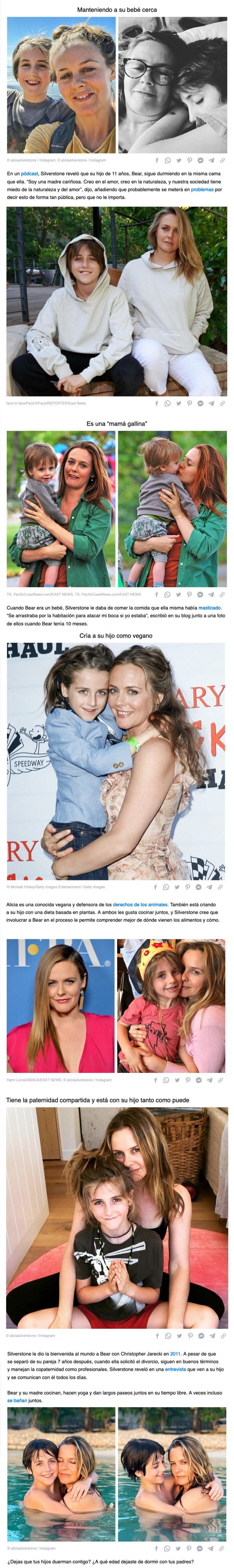 GALERÍA: Alicia Silverstone reveló que aún duerme en la misma cama con su hijo de 11 años