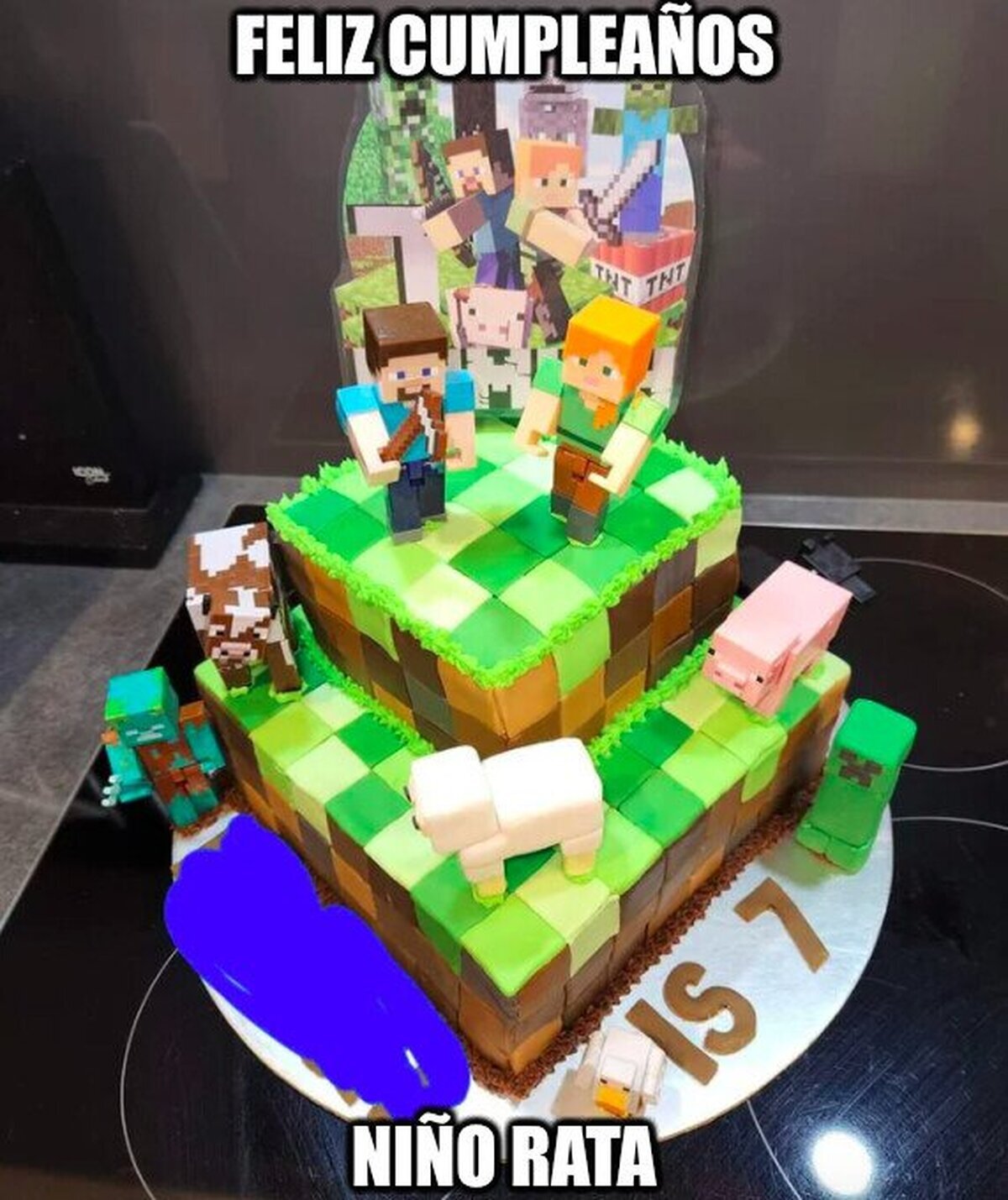 Tarta de cumpleaños para 7 años