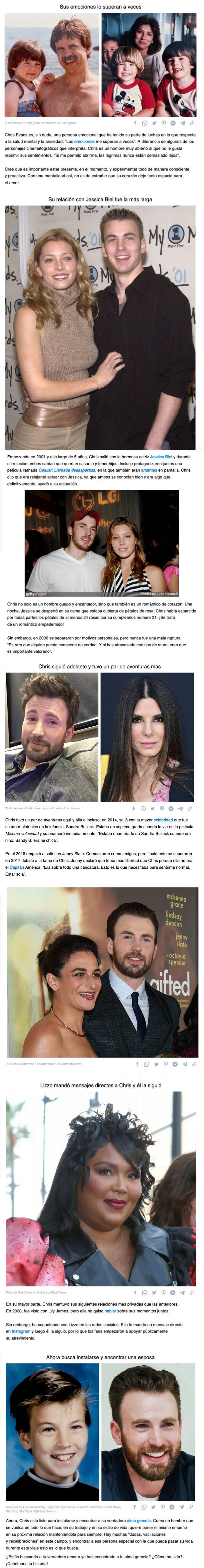 GALERÍA: La historia amorosa de Chris Evans, parece enfocado en encontrar el amor de su vida