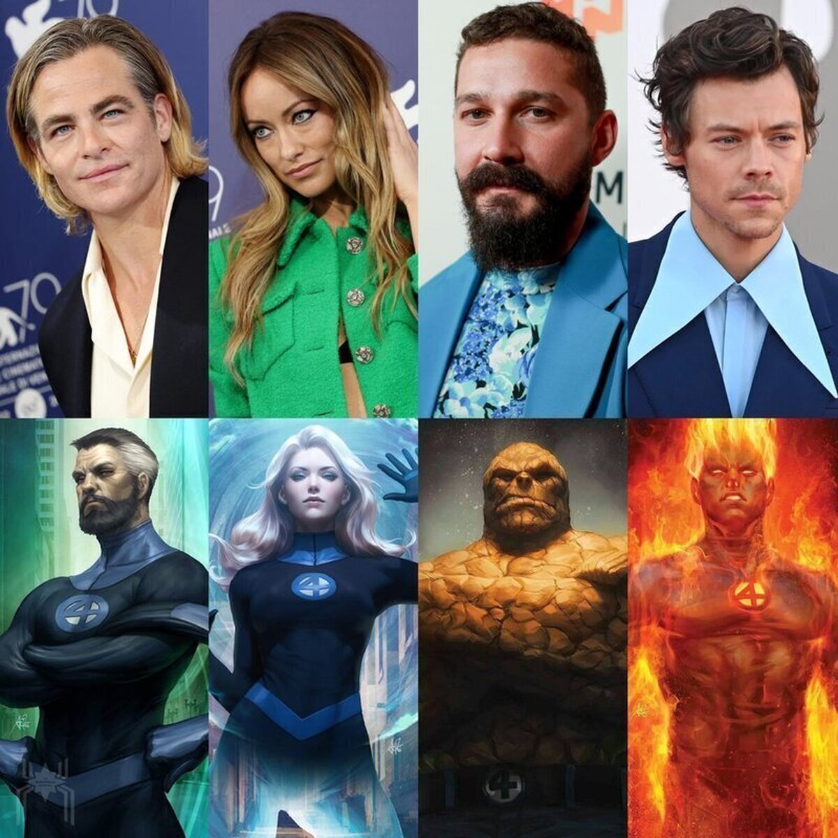 Propuesta de cast para los 4 Fantásticos.  
