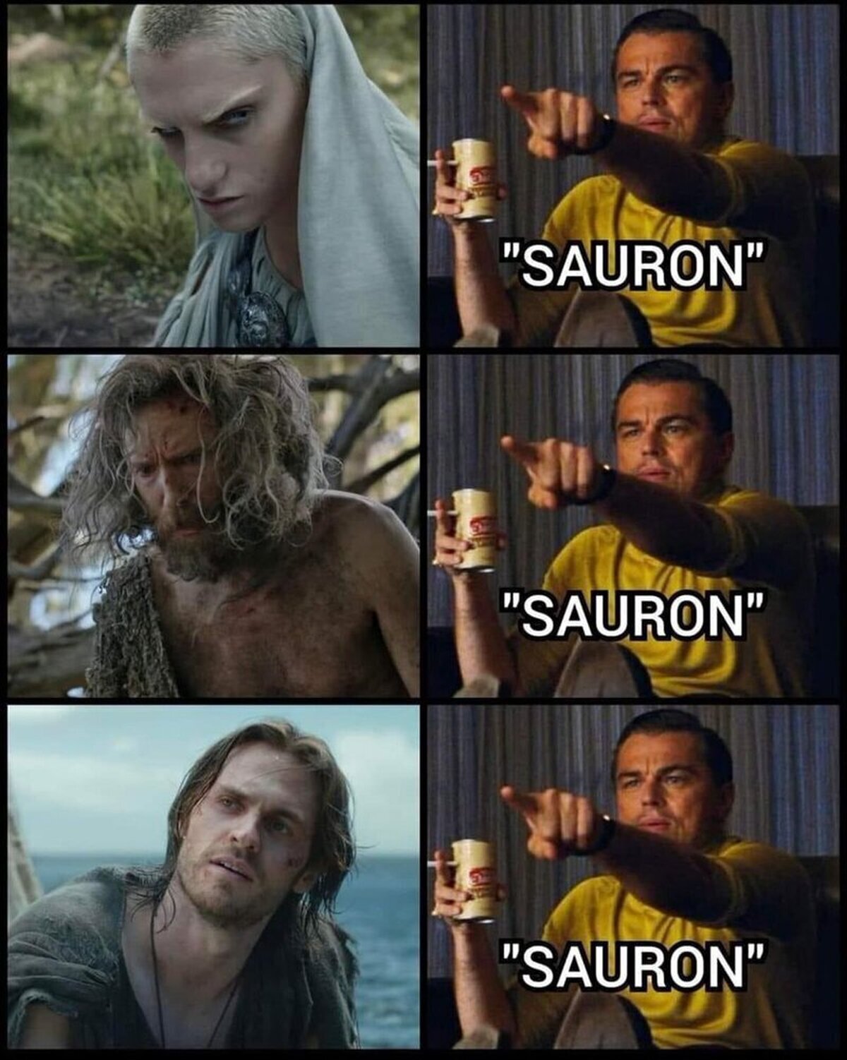 Esto nos representa a todos los que estamos viendo la serie de El Señor de los Anillos