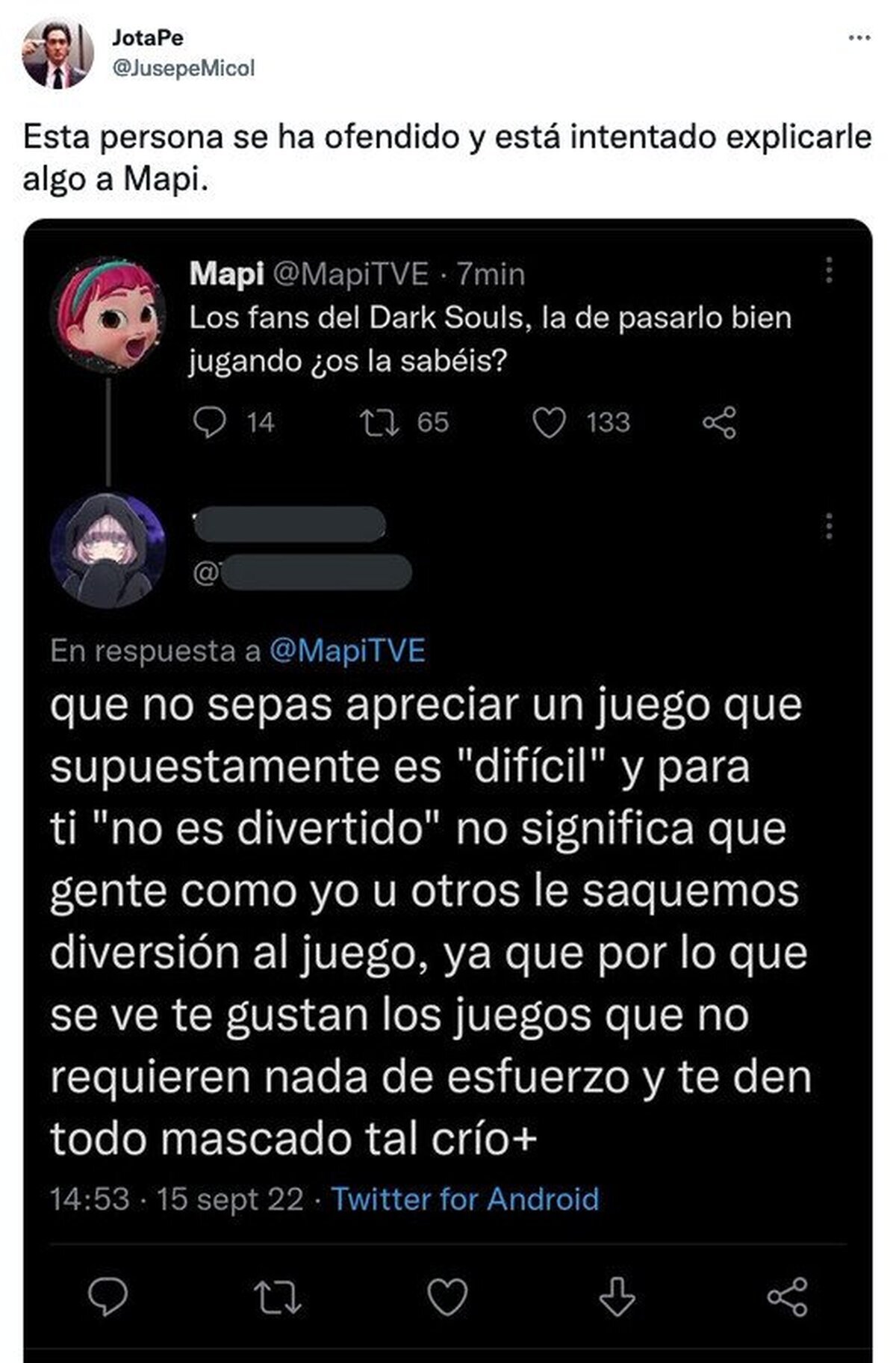 Hay gente que está discutiendo con Mapi. Así nos va