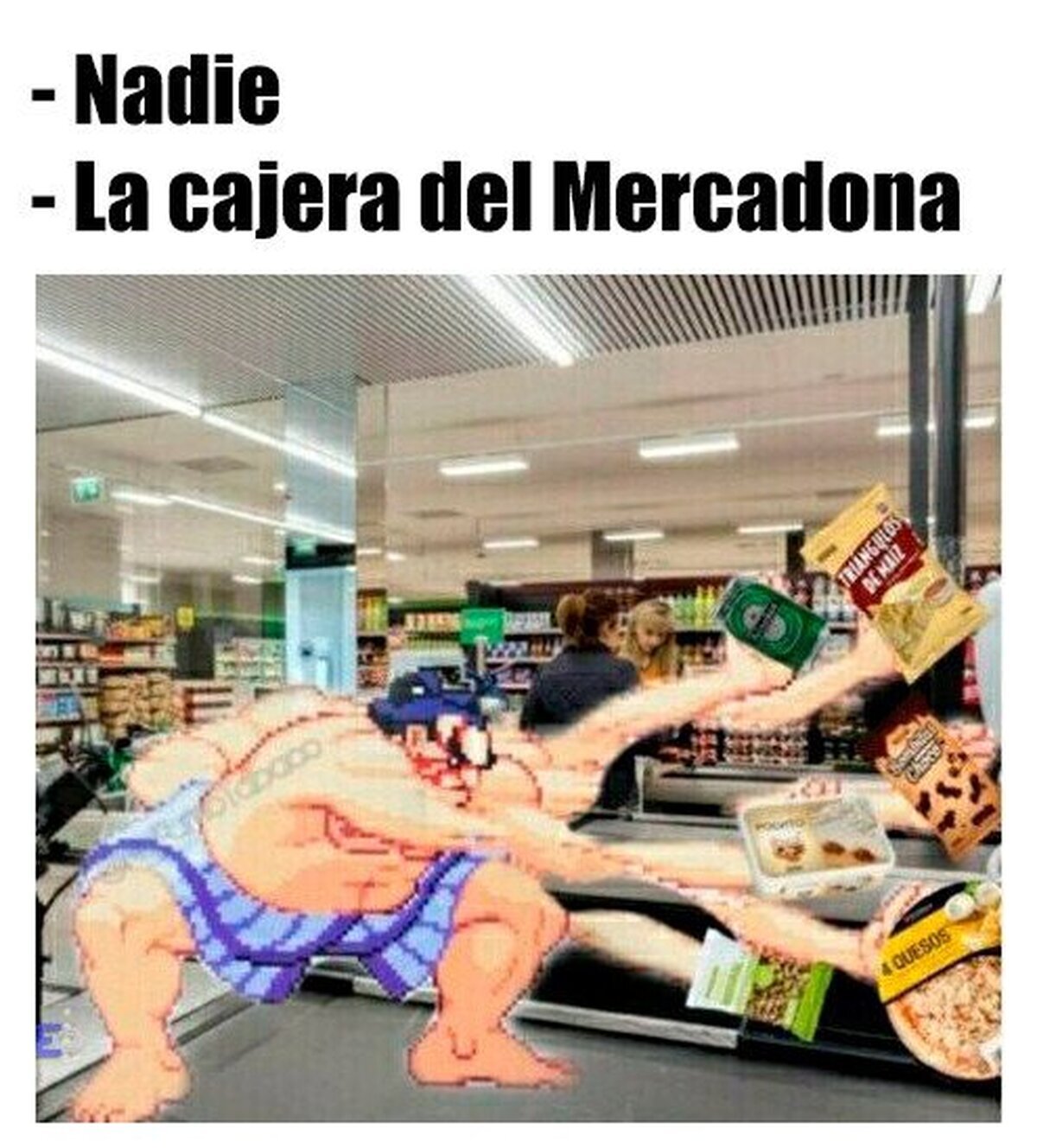 Y a mí se me acumulan todos los productos en la cinta