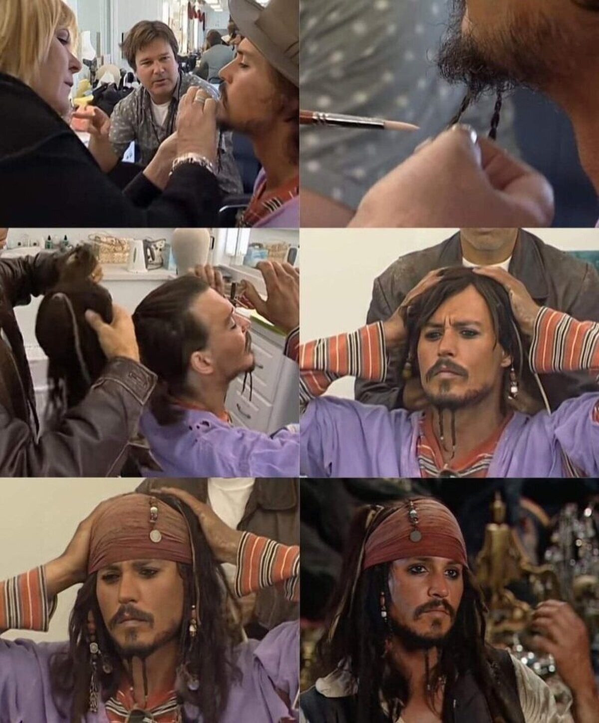 Así se preparaba a Johnny Depp para el papel del Capitán Jack Sparrow  
