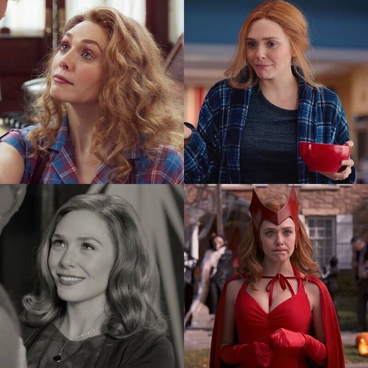 Los múltiples looks de Lizzie Olsen en WandaVision.  
